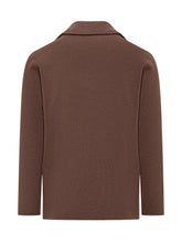 ALBARENA - Albanera Brown Double-Breasted Knit Jacket - Brown | Lidia Shopping ® | Official Website