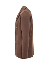ALBARENA - Albanera Brown Double-Breasted Knit Jacket - Brown | Lidia Shopping ® | Official Website
