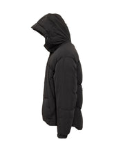 JG1 - Yves Salomon Black Padded Down Jacket with Hood - Black - LIDIASHOPPING® - Official Website