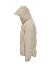 JG1 - Yves Salomon Beige Down Jacket with Hood - White - LIDIASHOPPING® - Official Website