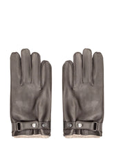 ALPO - Alpo Brown Leather Gloves with Buckle - Brown - LIDIASHOPPING® - Official Website