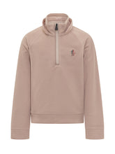 MONCLER GRENOBLE KIDS - Moncler Grenoble Pink Half-Zip Fleece Sweatshirt - Pink - LIDIASHOPPING® - Official Website