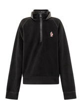 MONCLER GRENOBLE KIDS - Felpa Nera Moncler Grenoble con Mezza Zip - Nero | Lidia Shopping ® | Official Website