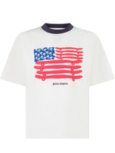 PALM ANGELS KIDS - Palm Angels Kids White Flag Print T-shirt - White - LIDIASHOPPING® - Official Website