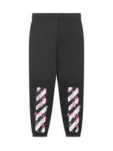 OFF-WHITE KIDS - Off-White Pantaloni Jogger Neri con Stampa Rosa - Nero | Lidia Shopping ® | Official Website