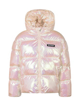 PALM ANGELS KIDS - Palm Angels Kids Holographic Down Jacket with Hood - White - LIDIASHOPPING® - Official Website