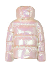 PALM ANGELS KIDS - Palm Angels Kids Holographic Down Jacket with Hood - White - LIDIASHOPPING® - Official Website
