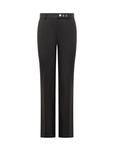 SPORTMAX - Sportmax Pantaloni Dritti Neri con Dettaglio Bottoni - Nero | Lidia Shopping | Official Website