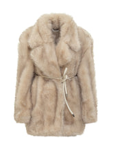 SPORTMAX - Sportmax Beige Faux Fur Coat - Beige - LIDIASHOPPING® - Official Website