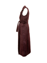 MAX MARA - Max Mara Gilet Lungo in Lana Bordeaux con Cintura - Rosso | Lidia Shopping ® | Official Website