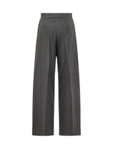 SPORTMAX - Sportmax Pinstripe Wide-Leg Trousers - Grey | Lidia Shopping ® | Official Website
