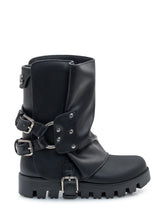DOLCE & GABBANA - Dolce & Gabbana Stivaletto Biker in Pelle - Nero | Lidia Shopping ® | Official Website