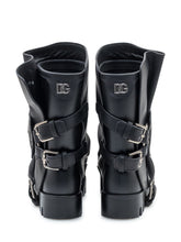 DOLCE & GABBANA - Dolce & Gabbana Stivaletto Biker in Pelle - Nero | Lidia Shopping ® | Official Website