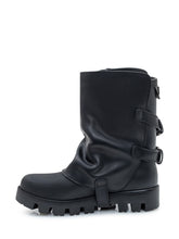DOLCE & GABBANA - Dolce & Gabbana Stivaletto Biker in Pelle - Nero | Lidia Shopping ® | Official Website