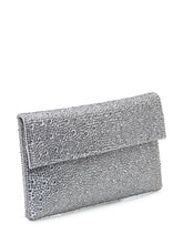 TWENTY FOURHAITCH - Silver Rhinestone Clutch Twenty Four Haitch - Silver - LIDIASHOPPING® - Official Website
