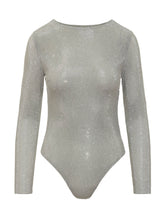 TWENTY FOURHAITCH - Body Twenty Fourhaitch in Maglia con Strass - Argento | Lidia Shopping ® | Official Website