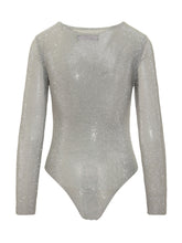 TWENTY FOURHAITCH - Body Twenty Fourhaitch in Maglia con Strass - Argento | Lidia Shopping ® | Official Website