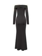 TWENTY FOURHAITCH - Abito Lungo Twenty Fourhaitch con Scollo Bardot - Nero - LIDIASHOPPING® - Official Website