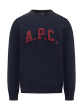 APC - A.P.C. Maglione in Lana con Logo a Rilievo - Blu - LIDIASHOPPING® - Official Website