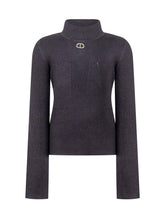 TWIN-SET - Twinset Kids Maglione Dolcevita in Maglia a Coste - Nero | Lidia Shopping | Official Website