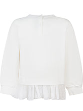 MONNALISA - Monnalisa Felpa Bianca con Cucciolo e Tulle - Bianco | Lidia Shopping ® | Official Website