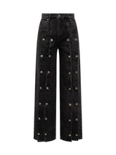 ROTATE - Rotate Black Jeans with Decorative Buttons - Black - LIDIASHOPPING® - Official Website