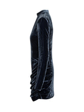 ROTATE - Rotate Draped Velvet Mini Dress - Blue - LIDIASHOPPING® - Official Website