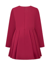 ELISABETTA FRANCHI KIDS - Elisabetta Franchi Kids Bordeaux Dress with Jewel Logo - Red - LIDIASHOPPING® - Official Website