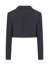 ELISABETTA FRANCHI KIDS - Elisabetta Franchi Kids Blue Bolero with Logo - Black - LIDIASHOPPING® - Official Website