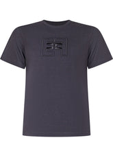 ELISABETTA FRANCHI KIDS - Elisabetta Franchi Kids Black T-Shirt with Embossed Logo - Black - LIDIASHOPPING® - Official Website