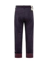 MAURIZIO MASSIMINO - Pantaloni a Righe con Risvolto Maurizio Massimino - Blu | Lidia Shopping | Official Website