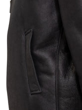 GIOCASTA - Giocasta Black Leather Jacket with Shearling - Brown - LIDIASHOPPING® - Official Website