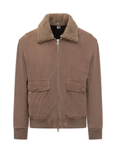 DFOUR - Dfour Suede Shearling Jacket with Flap Pockets - Brown - LIDIASHOPPING® - Official Website