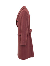 ESTERNO - Esterno Bordeaux Red Double-Breasted Wool Coat - Red | Lidia Shopping ® | Official Website