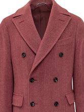 ESTERNO - Esterno Bordeaux Red Double-Breasted Wool Coat - Red | Lidia Shopping ® | Official Website