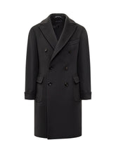 ESTERNO - Cappotto Doppiopetto in Cashmere Nero Esterno - Nero | Lidia Shopping ® | Official Website