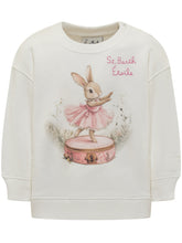 MC2 SAINT BARTH - Felpa Bianca con Coniglietta Ballerina MC2 Saint Barth - Bianco | Lidia Shopping ® | Official Website
