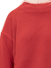MSGM - Cardigan in Maglia con Tulle Msgm - Rosso | Lidia Shopping | Official Website