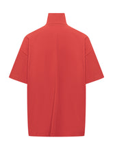 MSGM - T-shirt a Maniche Corte con Zip Msgm - Rosso - LIDIASHOPPING® - Official Website