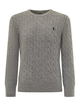 POLO RALPH LAUREN KIDS - Polo Ralph Lauren Grey Cable Knit Sweater - Grey - LIDIASHOPPING® - Official Website