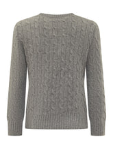POLO RALPH LAUREN KIDS - Polo Ralph Lauren Grey Cable Knit Sweater - Grey - LIDIASHOPPING® - Official Website