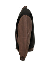 REPRESENT - Varsity Jacket with Contrast Sleeves and Patch - Black - LIDIASHOPPING® - Official Website