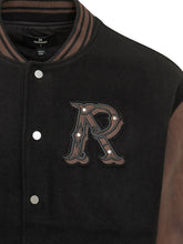 REPRESENT - Varsity Jacket with Contrast Sleeves and Patch - Black - LIDIASHOPPING® - Official Website