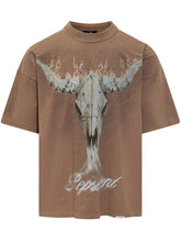 REPRESENT - T-shirt con Stampa Frontale - Marrone - LIDIASHOPPING® - Official Website