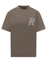 REPRESENT - T-shirt con Logo Ricamato - Marrone - LIDIASHOPPING® - Official Website