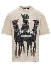 REPRESENT - Cotton T-Shirt With Graphic Print - Beige - LIDIASHOPPING® - Official Website