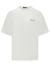 REPRESENT - Cotton T-Shirt With Embroidered Logo - White - LIDIASHOPPING® - Official Website