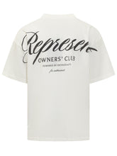 REPRESENT - Cotton T-Shirt With Embroidered Logo - White - LIDIASHOPPING® - Official Website