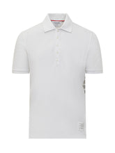 THOM BROWNE - Short-Sleeve Polo - White - LIDIASHOPPING® - Official Website