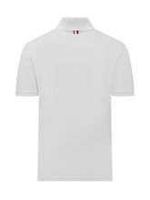 THOM BROWNE - Short-Sleeve Polo - White - LIDIASHOPPING® - Official Website